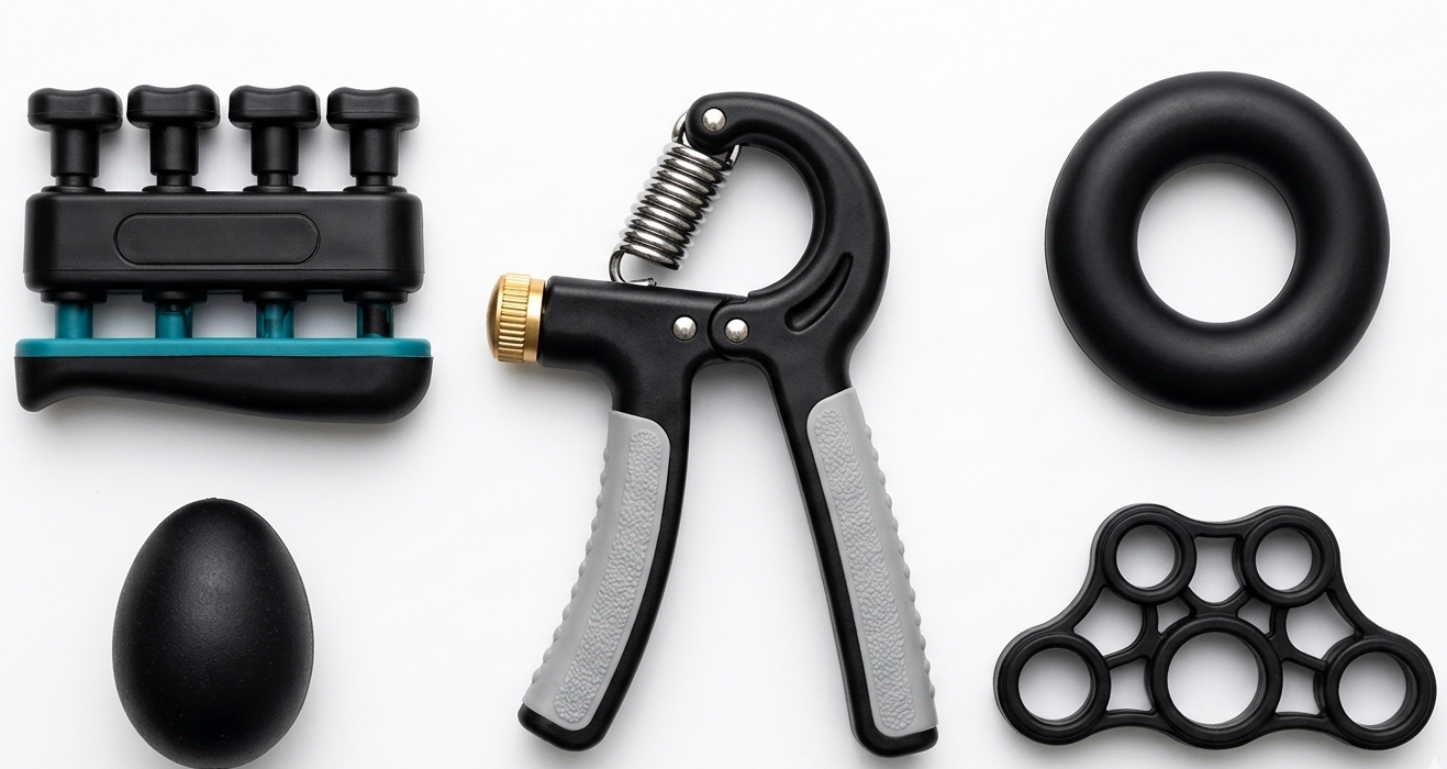 Adjustable Hand Grip Strengthener Kit – Grippers, Finger Exerciser & Grip Strength Tool for Home Workout, Climbing, Gaming & Rehab