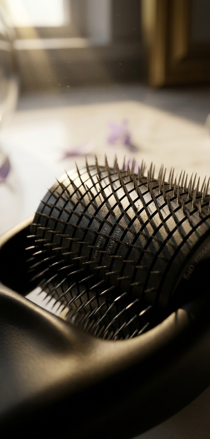 Professional Derma Roller | 540 Titanium Micro-Needles | Deep Scar & Texture Repair | FormMaxer