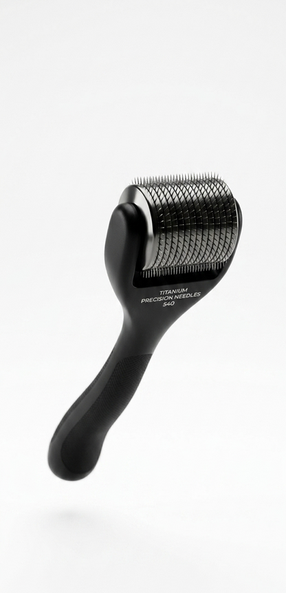 Professional Derma Roller | 540 Titanium Micro-Needles | Deep Scar & Texture Repair | FormMaxer