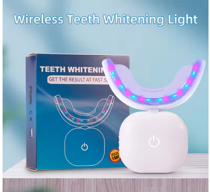Professional Wireless Teeth Whitening Kit | 32-LED Dual-Light Technology | Advanced At-Home Dental Stain Remover for Sensitive Teeth | USB Rechargeable